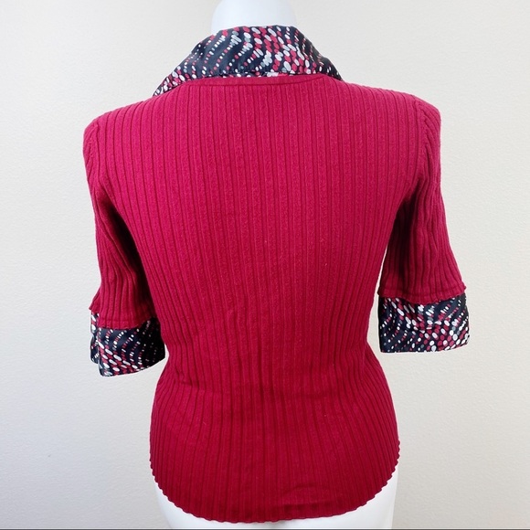Studio 1940 Women's Layered Red Sweater Top Large - Picture 9 of 12